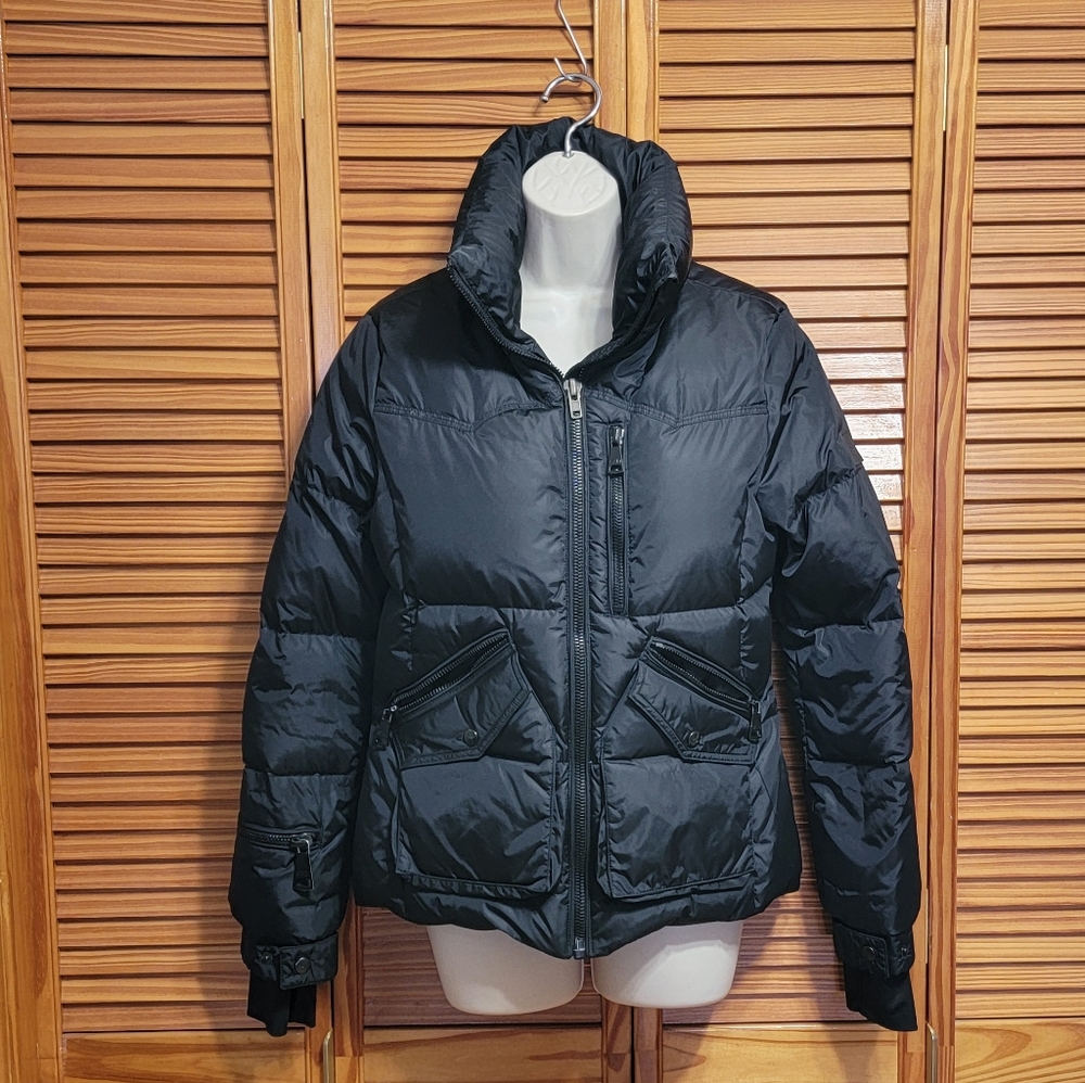 SAM Jetset Jacket Black Puffer Coat Sz Medium